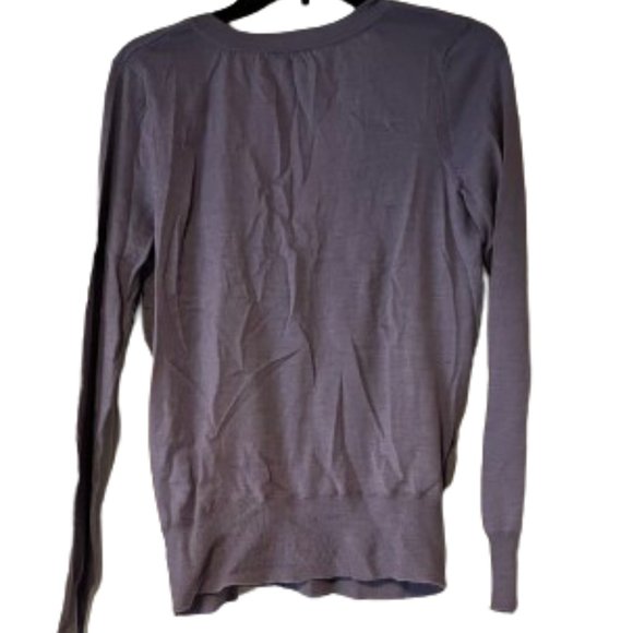 Loft Lilac 69% Wool Long Sleeve Cardigan Sweater - Medium - Picture 2 of 6